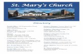 St. Mary’s Church · 8:00 AM Vilma Gonzalez By: The Meade Family 9:30 AM Irene Campana By: The Wilfinger Family 11:00 AM The People of St. Mary’s Parish Monday April 20 Mary 8:00