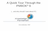 A Quick Tour Through the PMBOK 6 - PMIH...–Exam will be based on PMBOK® 5 until 26 Mar 2018 –After then, all tests will be based on PMBOK® 6 • Supporting Materials to the PMBOK®