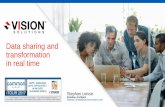 Data sharing and transformation in real time · 2017-12-07 · Data sharing and transformation in real time Stephan Leisse Solution Architect ... Cross training and documentation
