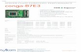 V.3/19 SERVER-CLASS EMBEDDED PERFORMANCE conga-B7E3 · conga-B7E3/3101 048608 COM Express Type 7 Basic module with AMD embedded EPYC 3101 (Snowy Owl) 4 core / 4 threads processor