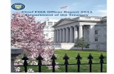 Chief FOIA Officer Report - U.S. Department of the Treasury · exemption. Another example is IRS document 6209, "IRS Processing Codes and Information,” which underwent an extensive