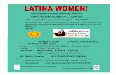 elebrating Hispanic Heritage Month! LATINA WOMEN S …...UIS?ANIC u ER [T AGE Latina Women's Support Group Date: August 10, 2017 (Thursday) Se Habla Espanol Time: Location: Birchard