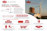 NEW YORK: Maple Ridge · 2019-09-27 · NEW YORK: Maple Ridge Maple Ridge Wind Farm produces enough clean electricity to power more than 143,000 New York homes.1 Economic Benefits