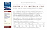 Outlook for U.S. Agricultural Trade - AES-89€¦ · export values for fresh and processed fruits and vegetables, as well as tree nuts. Agricultural exports to China are forecast