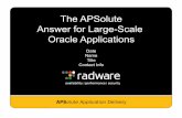 The APSolute Answer for Large-Scale Oracle Applications Oracle Sales Presentation.pdf · 4 Introducing Radware • We are an Application Delivery vendor • We provide our customers