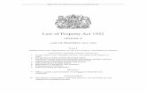 Law of Property Act 1922 - Legislation.gov.uk€¦ · 29 Special statutory modes for conveying or acquiring land 30 Leasing powers 31 Limitation and Prescription Acts 32 Effect of