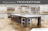 PietraArt TRAVERTINE · 2019-09-12 · PietraArt TRAVERTINE Color reproductions in this printed piece may vary from actual tile colors. Final selection should be made from actual