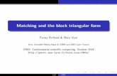 Fanny Dufoss e & Bora U˘carperso.ens-lyon.fr/bora.ucar/CR02/lecture-matching.pdf · Matching and the block triangular form Fanny Dufoss e & Bora U˘car Inria, Grenoble Rhone-Alp^