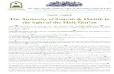 The Authority of Sunnah & Hadith in the light of the Holy Qur’an · 2010-03-12 · The Authority of Sunnah & Hadith in the light of the Holy Qur’an ... Wahi Ghair Matlu ... etc.