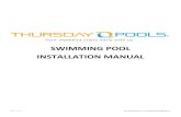 SWIMMING POOL INSTALLATION MANUAL€¦ · 3) Top of Pool: Is the elevation at the top of the fiberglass pool shell. 4) Top of Coping at the Pool : The elevation of the top of the