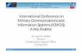 International Conference on Military Communications and ... · International Conference on Military Communications and Information Systems (ICMCIS) A Key Enabler Mr. Alan R. Shaffer