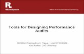 Tools for Designing Performance Audits · Tools for Designing Performance Audits ... •The information you need in order to answer your audit questions •With specific questions