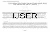 Faculty of Business Studies IJSER · affects directly and indirectly word of mouth through customer satisfaction and repurchase intention (Oh, 1999) However, perceived value may be