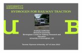 HYDROGEN FOR RAILWAY TRACTION - Hydrail 2018Hydrogen reduces the dependency on petroleum products Emission reduction possible Well-to-wheel efficiency similar to incumbent railway