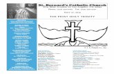 St. Bernard’s Catholic Churchstbernard-parish.com/wp-content/uploads/2018/05/18bulletin513403… · Espíritu Santo/Santificador en el Bautismo y en la Confirmación toca nuestras