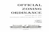 OFFICIAL ZONING ORDINANCE - Strasburgstrasburgboro.org/.../2019/05/Strasburg-Borough-Codified-ZO-1-2019.… · Ordinance, provided that where this Ordinance imposes greater restrictions