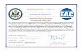 Dominion Voting Systems Democracy Suite 5.0-A · United States Election Assistance Commission Certificate of Conformance Dominion Voting Systems Democracy Suite 5.0-A Executive Director
