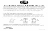 Rocker & Toggle Light Switch WARNING Never take risks with electrical safety. Always disconnect the