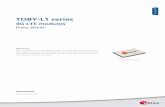 TOBY-L1 series - U-blox · 2016-04-08 · TOBY-L1 series. 4G LTE modules. Data Sheet. Th. the . Abstract . Technical data sheet describing TOBY-L1 series LTE wireless modules. e modules