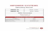 HIPOWER SYSTEMS - Absolute Generators...transmission of engine vibration. Fuel Tank The fuel tank may be integrated with the bedplate or be separate from the genset. Cooling The cooling
