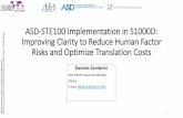 ASD-STE100 Implementation in S1000D€¦ · SEWG: Simplified English Working Group (now STEMG, Simplified Technical English Maintenance Group) Release of Issue 7 4. ed. Purpose and