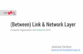 (Between) Link & Network Layer · 2019-11-27 · Network: 192.168.5.0 Subnet mask 255.255.255.0 Now only one route entry is needed for 254 hosts Subnet mask tells router which bits