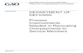 GAO-19-61, DEPARTMENT OF DEFENSE: Process …information be included in the letter notifying service members of DOD-related debts. However, we found that the letter’s template in