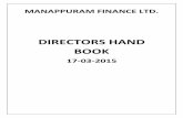 DIRECTORS HAND BOOK · 2016-05-30 · (Source: Gold Loans Market in India 2012 - IMaCS Research and Analytics Report). We provide short-term personal and business Gold Loans primarily