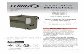 INSTALLATION INSTRUCTIONS - Lennox · 2018-10-20 · Boiler has met safe lighting and other performance criteria with the gas manifold and control assembly on the boiler per the latest