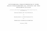 SYNTHESIS, PHOTOPHYSICS AND ELECTROCHEMICAL STUDY … · 2013-07-17 · SYNTHESIS, PHOTOPHYSICS AND ELECTROCHEMICAL STUDY OF TIN MACROCYCLES A thesis submitted in fulfillment of the