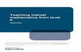 Teaching mental mathematics from level 5 - Geometry 2012-07-03آ  encourage pupils to visualise or reason