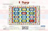 I Spy - henryglassfabrics.net...I Spy Fabrics in the Collection Finished Quilt Size: 60 x 75 Quilt 1 Select Fabrics from Folio Basics I Spy Panel - Red 1895P-88 Footprint Stripe -