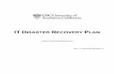 Rev. >University of Southern California IT Disaster Recovery Plan Page 1 INTRODUCTION This Disaster Recovery Plan (DRP) captures, in a single repository,