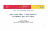 Vaccination grippe et pneumocoque : qui vacciner, pour ... · Vaccination grippale et personnes âgées • Une moins bonne efficacitéest attendue en raison de l’immunosénescence