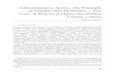 Administrative Action, the Principle of Legality and ...to expand the scope of the principle by filling it with the grounds of review ordinarily found in PAJA review. This often gave