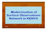 Modernisation of Surface Observations Network in KENYA · collecting centre/Nairobi RTH. From statistical ... modular in design and architecture What are the advantages? ... Baro