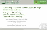 Detecting Clusters in Moderate-to-high Dimensional Datazimek/publications/VLDB08/tutorialSlides.pdf · • The distances between points cannot be used in order to differentiate between