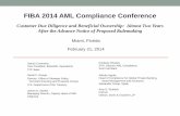 FIBA 2014 AML Compliance Conference · scoring template) - Geography (do not bank transactional accounts outside our profile, include ... aliens with assets on deposit or managed