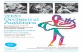 2020 Orchestral Auditions...Orchestral excerpts will be available for downloading on Friday 1 November 2019. All auditions to be performed unaccompanied. Audition Results Applicants