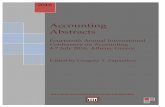 Accounting Abstracts - ATINER · 14th International Conference on Accounting, 4-7 July 2016: Abstract Book 9 Preface This abstract book includes all the abstracts of the papers presented