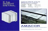 DETAIL j Typical Stack of 8 kg Magnesium Ingots Nominal ...INGOT DETAIL Nominal Weight lb. 2.41" Designed specifically for the magnesium die casting industry, the AMACOR ingot is available