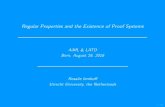 Regular Properties and the Existence of Proof Systemsiemhoff/Mijn/Slides/bern_aiml18.pdfRegular Properties and the Existence of Proof Systems AiML & LATD Bern, August 28, 2018 Rosalie