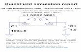 QuickField simulation report · Coil with ferromagnetic core. Co-simulation with LTspice Transient problem for the electrical circuit with nonlinear coil (co-simulation with LTSpice)