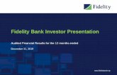 Fidelity Bank Investor Presentation Bank... · 2020-03-25 · Overview of Fidelity Bank 5 We achieved double-digit growth in savings deposits for the 6th consecutive year. Retail