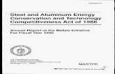 Steel and Aluminum Energy Conservation and Technology .../67531/metadc... · EXECUTIVE SUMMARY The Steel and Aluminum Energy Conservation and Technology Competitiveness Act of 1988,
