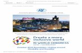 October 2016 Newsletter: Uniting around Disability and ......October Newsletter: The World Congress View this email in your browser The Edinburgh International Conference Centre, the