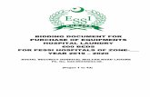BIDDING DOCUMENT FOR PURCHASE OF EQUIPMENTS … · transportation from Lahore dry port to SSH Multan road Lahore will be responsibility of firm / vender). 20. The period of the tender