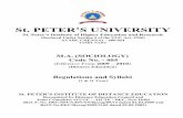 St. PETER’S UNIVERSITYbietc.com/wp-content/themes/bietc/Syllabus-PG/Ma-sociology.pdf · 3 6. Credit System: Credit system be followed with 36 credits for each Year and each credit