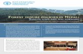 Forest Tenure Policies in Nepal: Status, Gaps and Way ForwardForest tenure policies in Nepal: Status, gaps and way forward In the context of promulgation of the new Constitution in