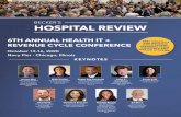 BECKER’S HOSPITAL REVIEW HIT...HOSPITAL REVIEW KEYNOTES M S ... MD, MBA, FSN, FAST, President and CEO, University of Florida Jacksonville Physicians, Inc. ... Data Analysis and the